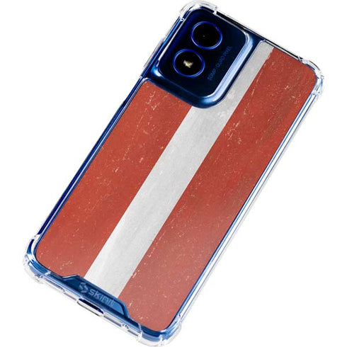 Latvia Flag Distressed Moto G Play 4G (2024) Clear Case